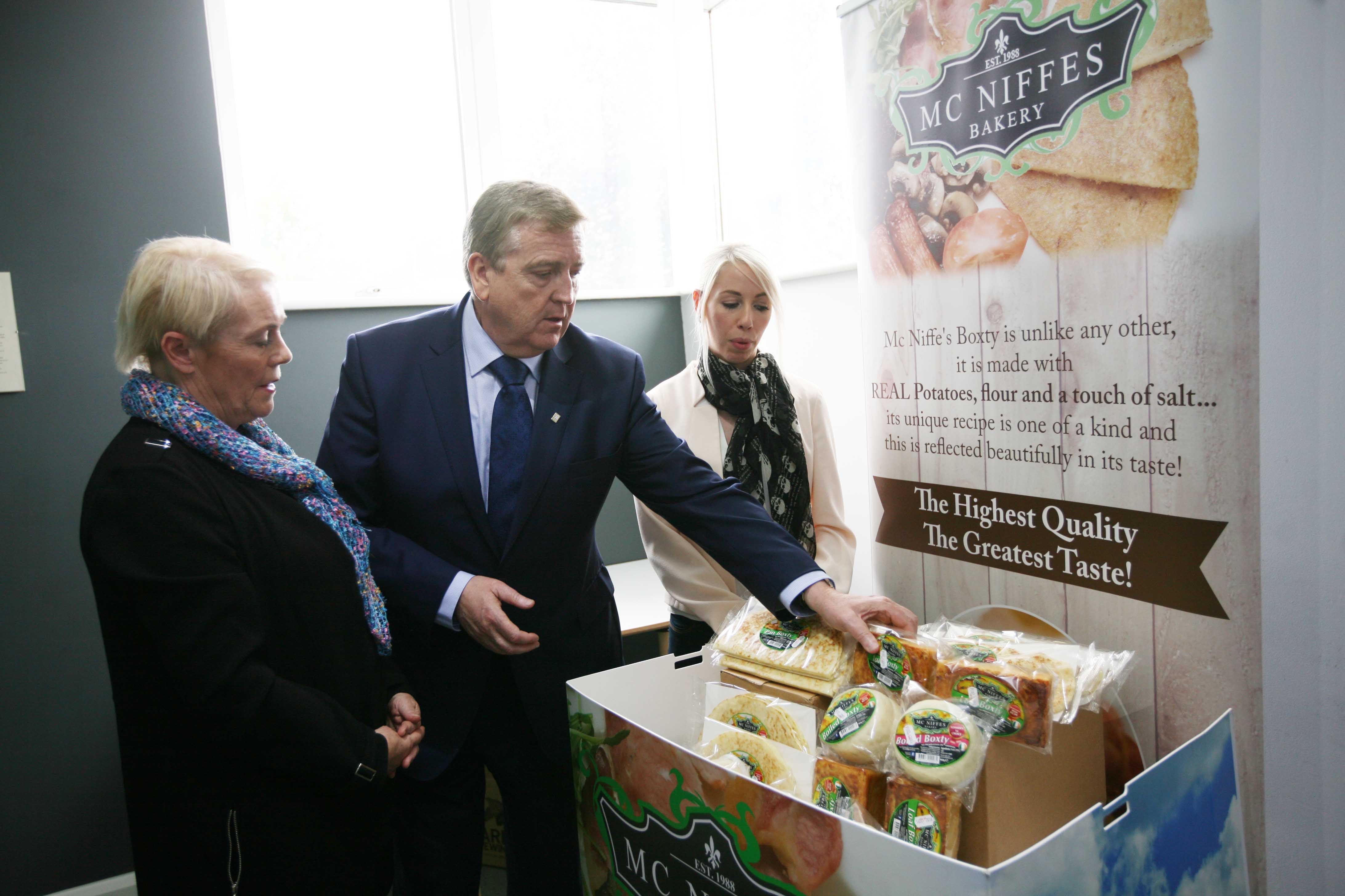 Minister Breen meets Mc Niffes Bakery